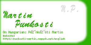 martin punkosti business card